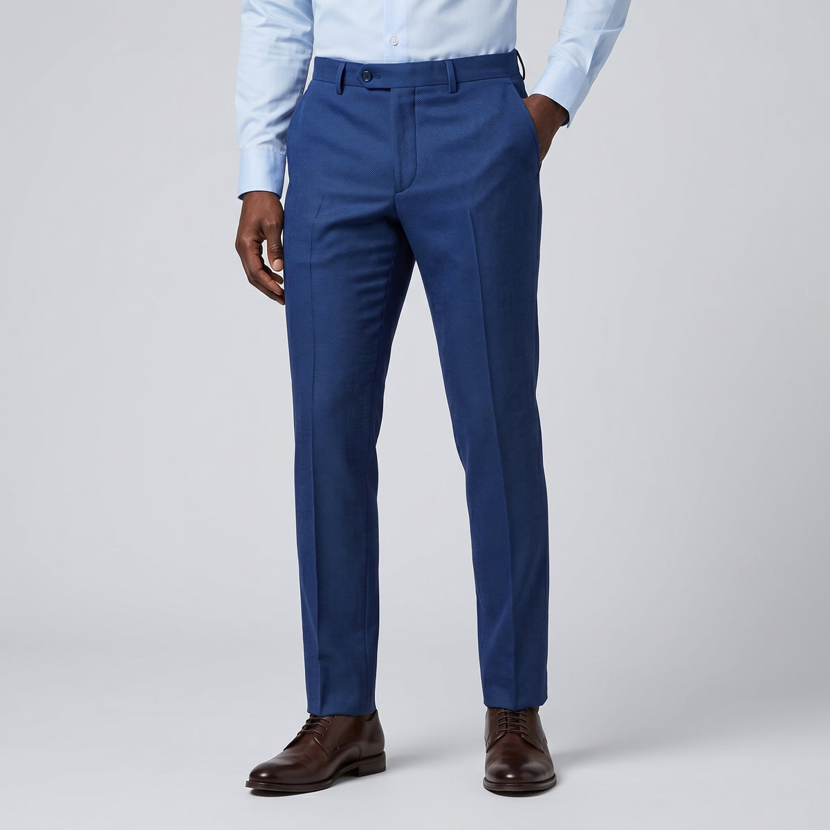 Pantalón sastre de vestir ModernFit color azul italiano