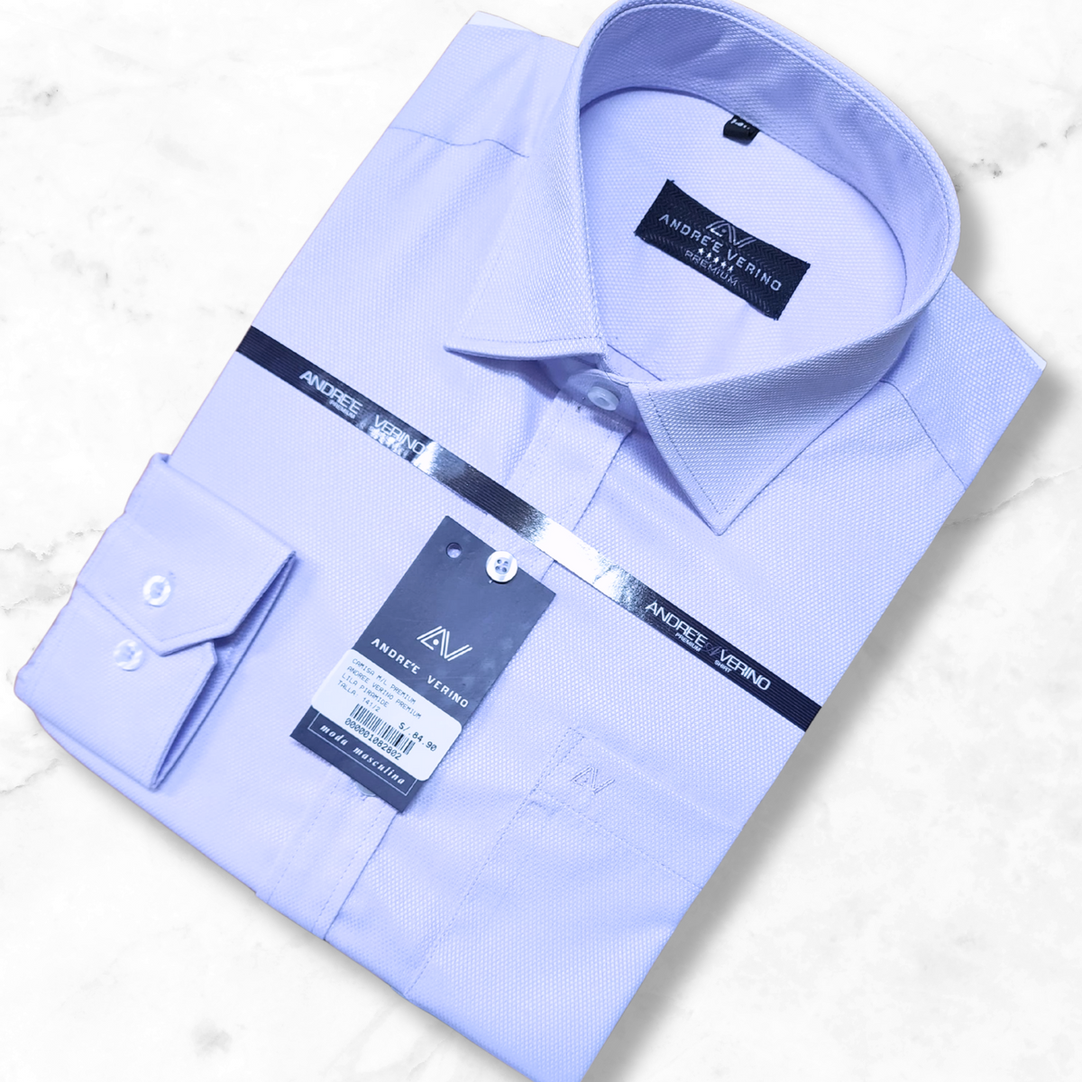 CAMISA ANDRE'E VERINO PREMIUM - LABRADO COLOR ENTERO LILA