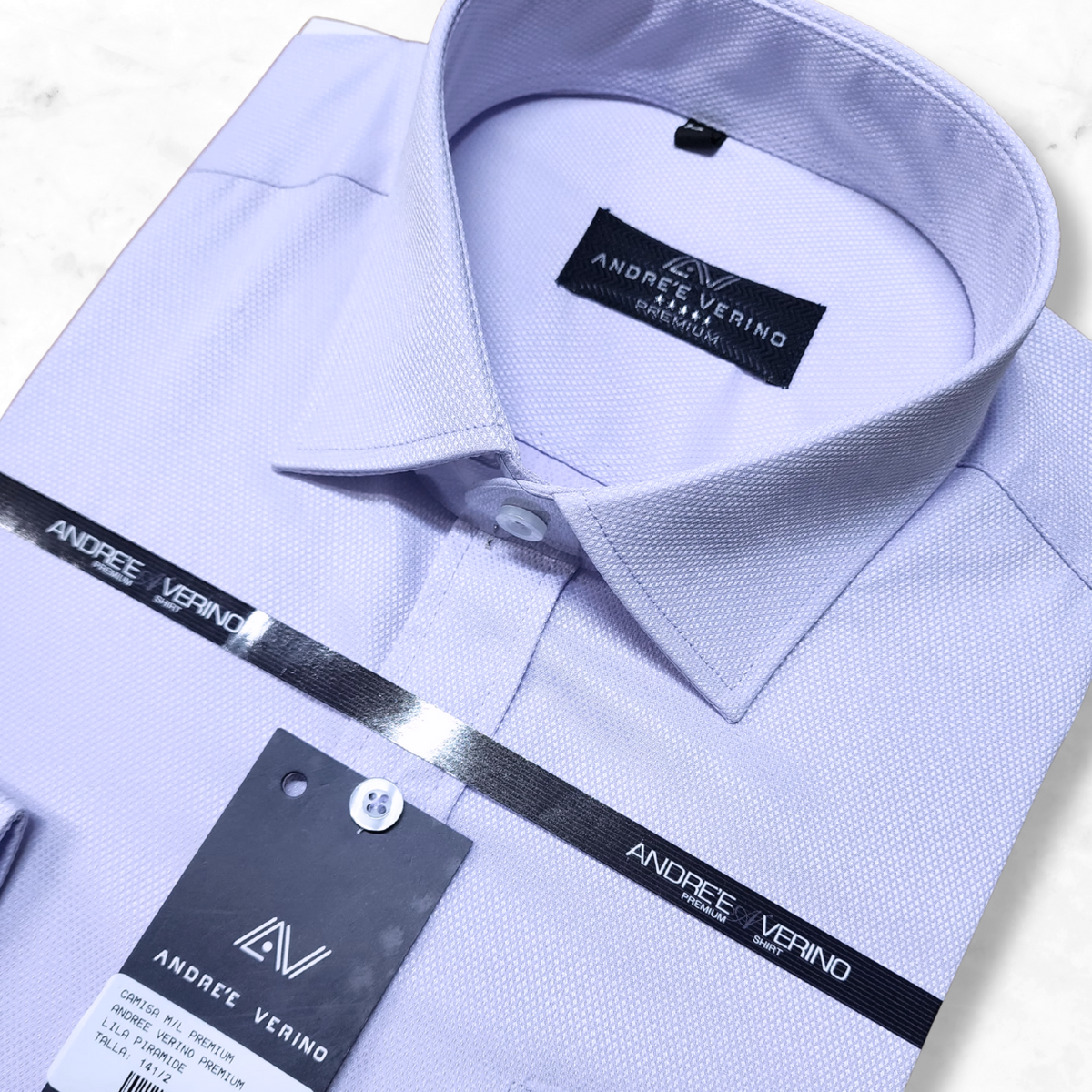 CAMISA ANDRE'E VERINO PREMIUM - LABRADO COLOR ENTERO LILA